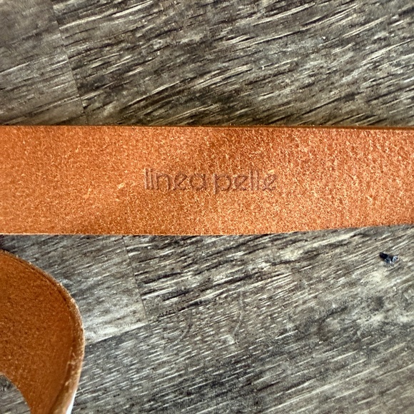 Vintage LINEA PELLE White Leather Belt 34 RARE main image 4